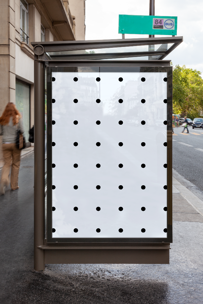 Poster 1886 — Bus stop shelter mockup surface