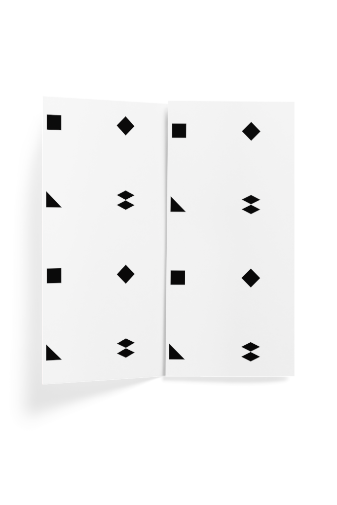 Brochure 1308 — Trifold, partially open mockup surface