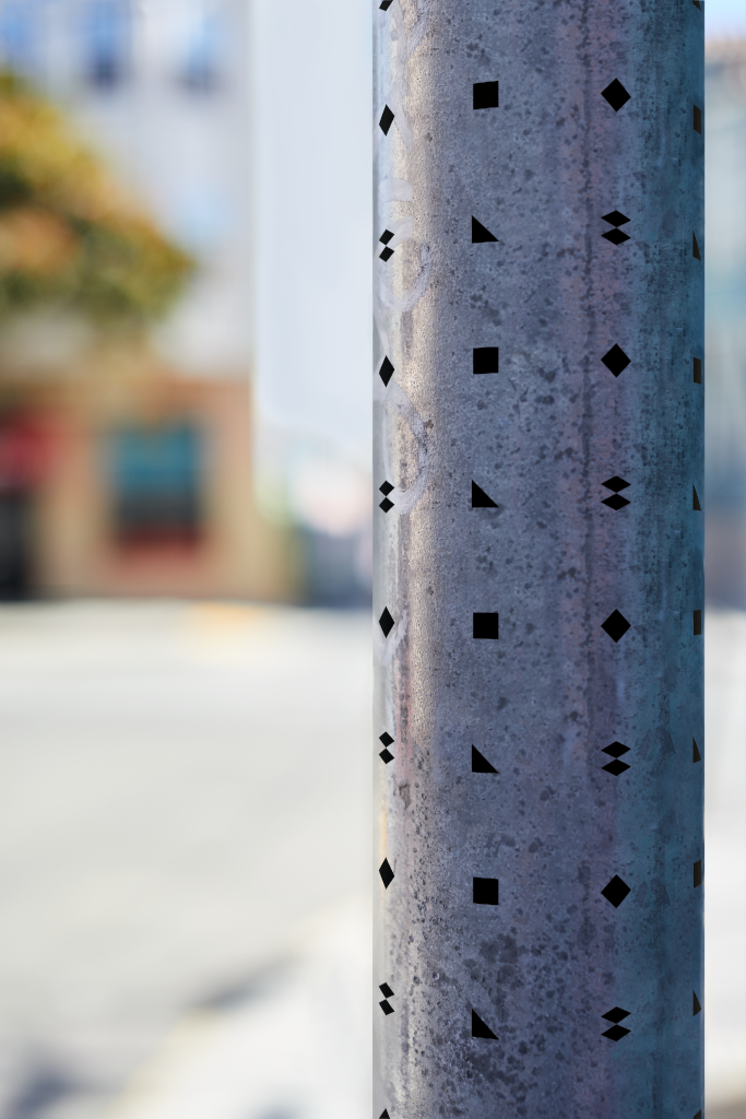 Sticker 1725 — On light pole mockup surface