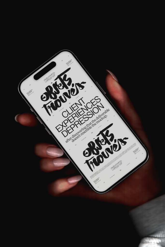 OTv1 iPhone 02 — Phone, held mockup surface