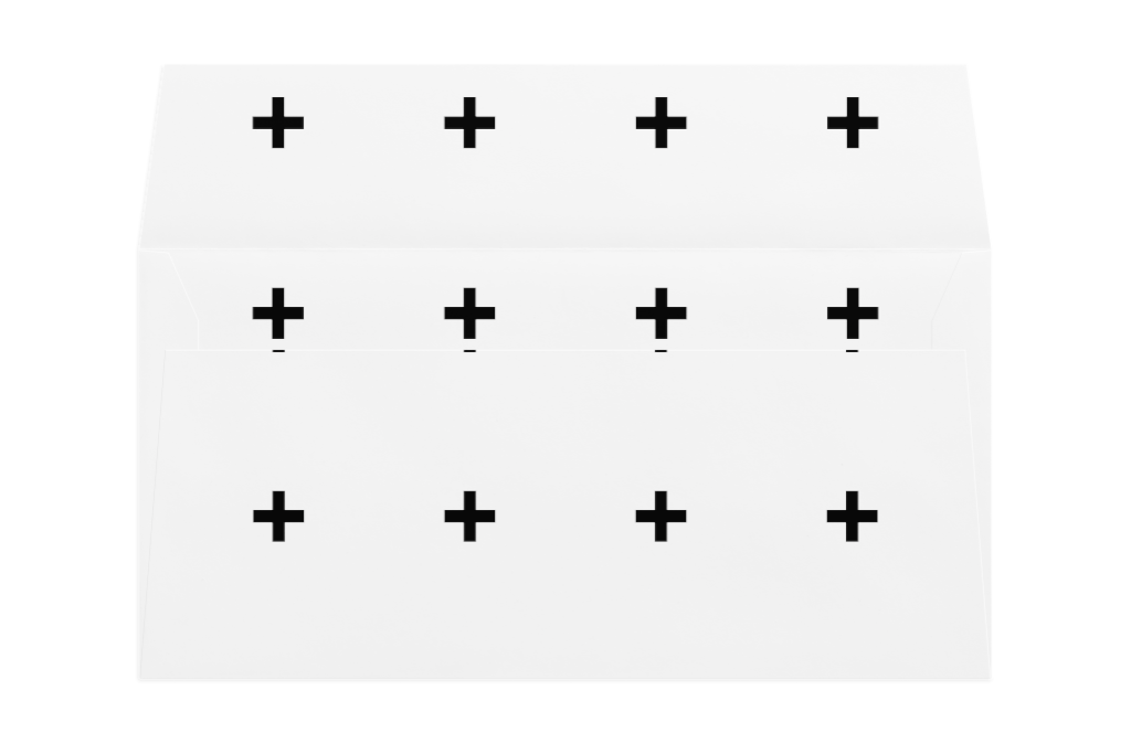 Envelope 1162 — Back, open mockup surface