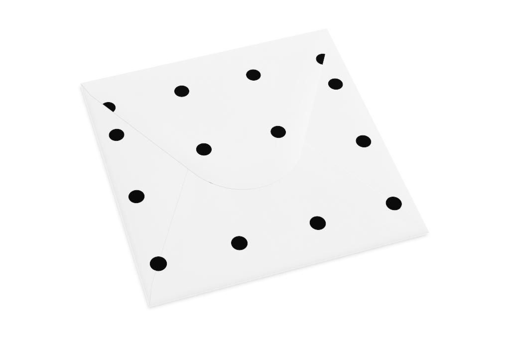 Envelope 1088 — Back, closed with flap, square mockup surface