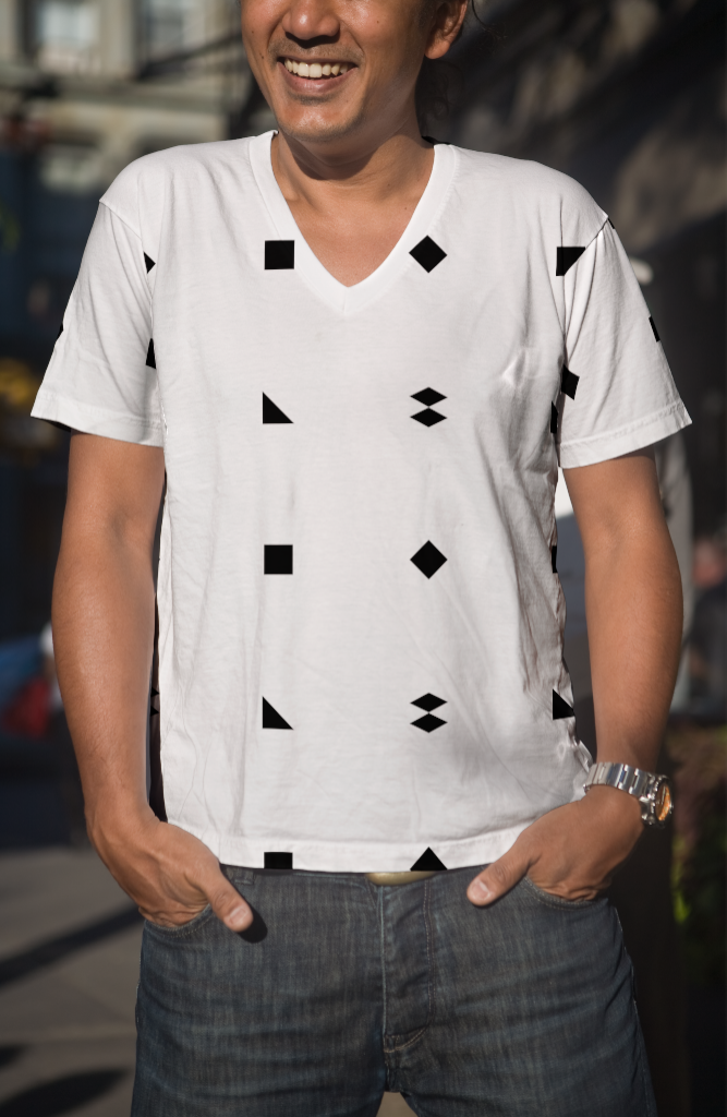 Shirt 0441 — V neck, male, front mockup surface
