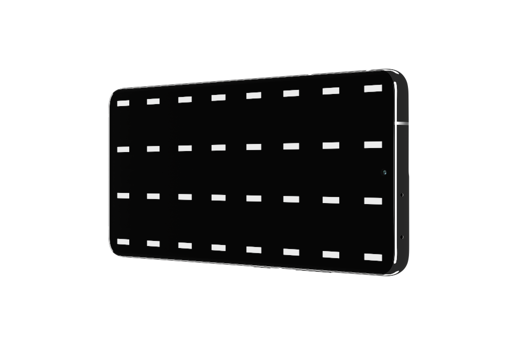 Display 2359 — Phone, silver horizontal mockup surface