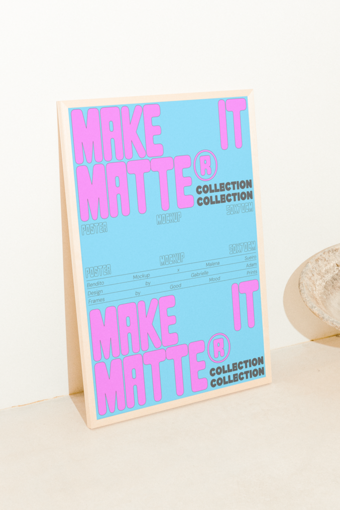 MIM Poster 37 Mockup — Framed mockup surface