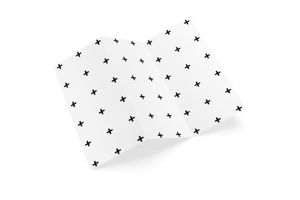 Brochure 1285 — Z-fold, open mockup surface