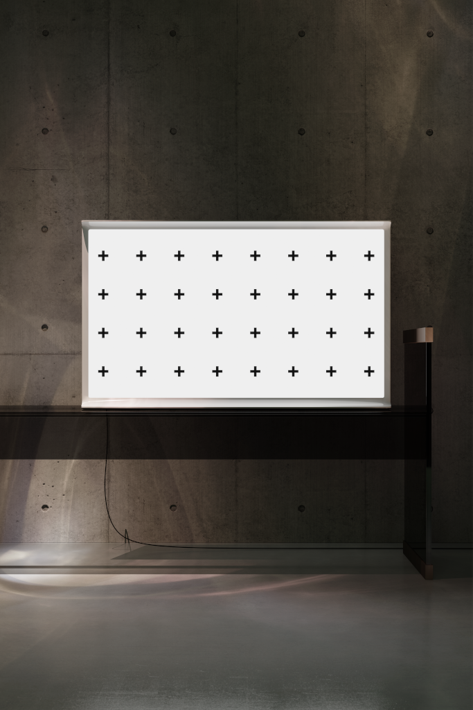 Display 2497 — TV, 55-inch, on table mockup surface