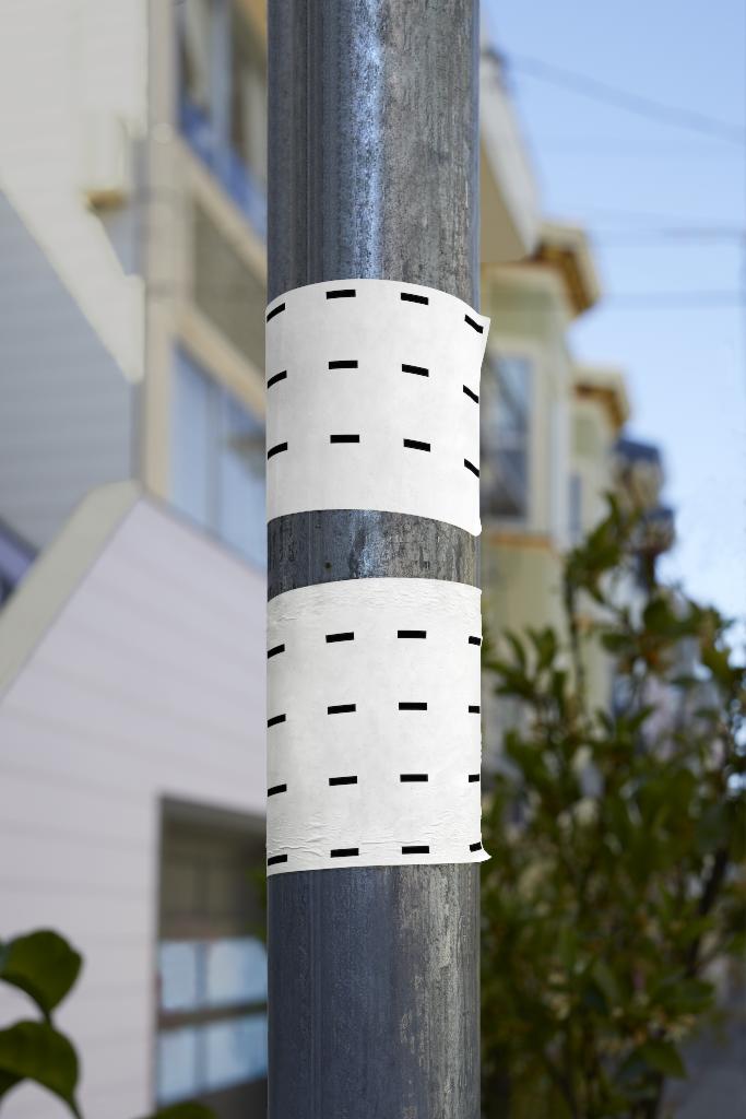 Sticker 1714 — On light pole mockup surface