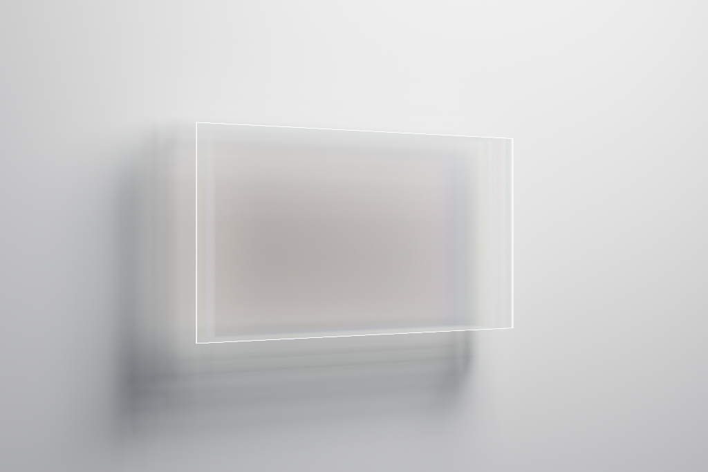Display 2602 — TV, 70-inch, transparent mockup surface