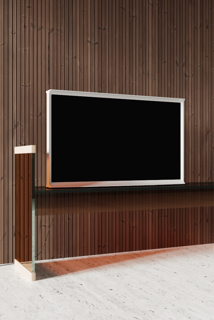 Display 2584 — TV, 55-inch, on table mockup surface