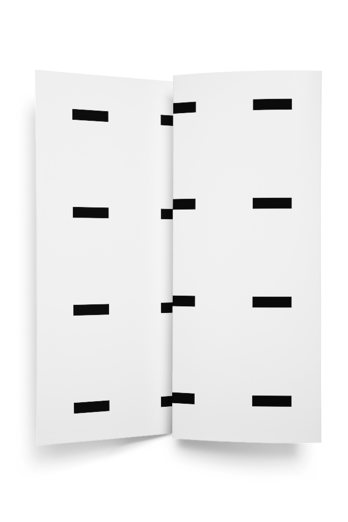 Brochure 0323 — Barrel fold, open mockup surface