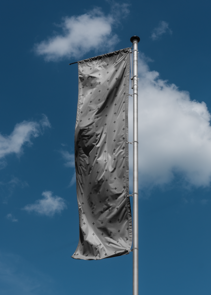 Flag 06 — On pole mockup surface