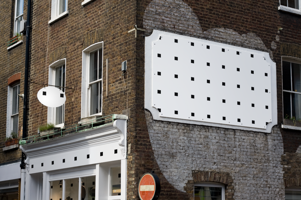 Storefront 0418 — With signs mockup surface