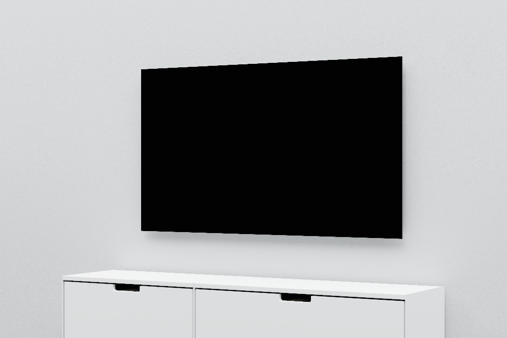 Display 2601 — TV, 55-inch, wall mounted mockup surface