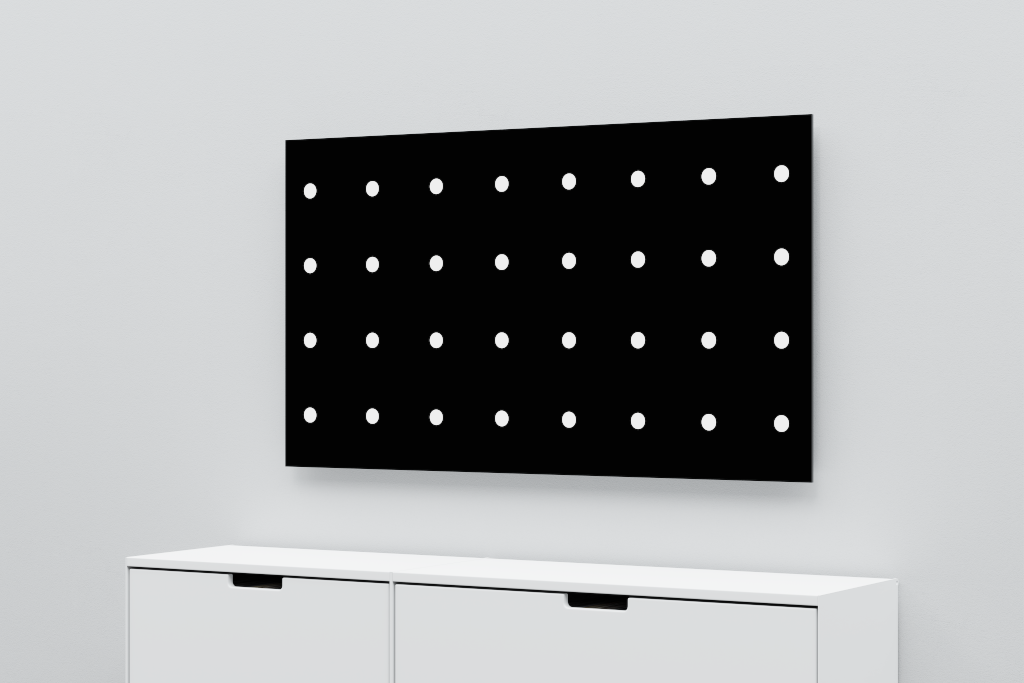 Display 2601 — TV, 55-inch, wall mounted mockup surface