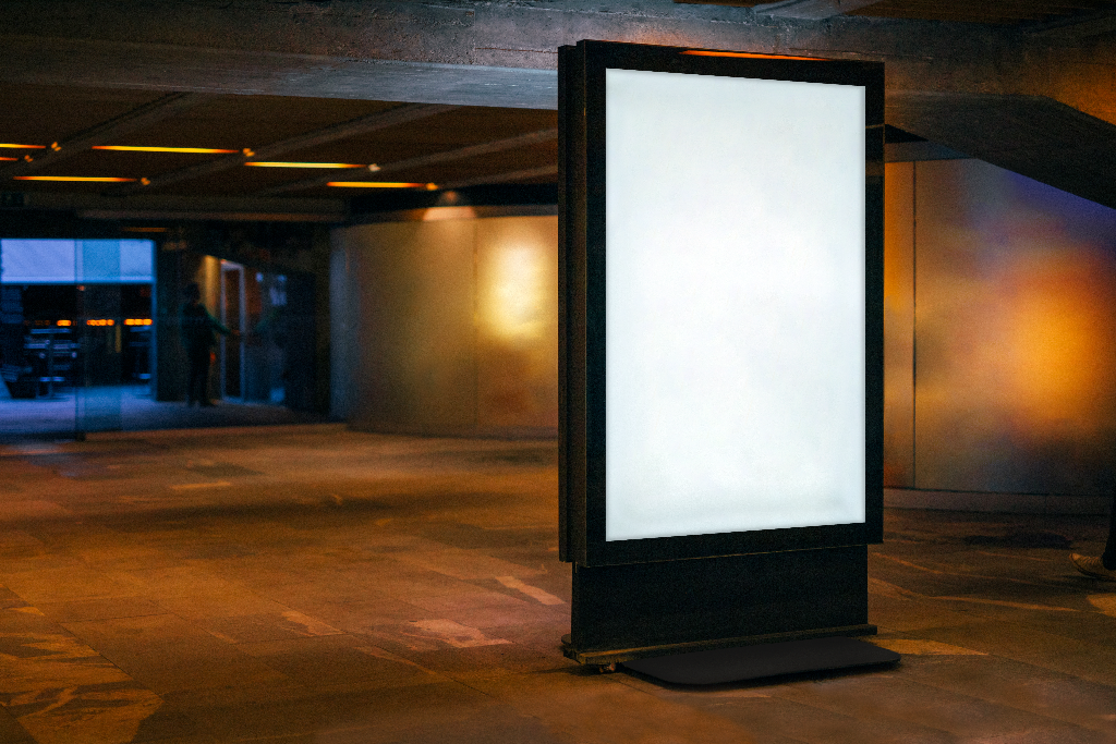 Billboard 2135 — Backlit mockup surface