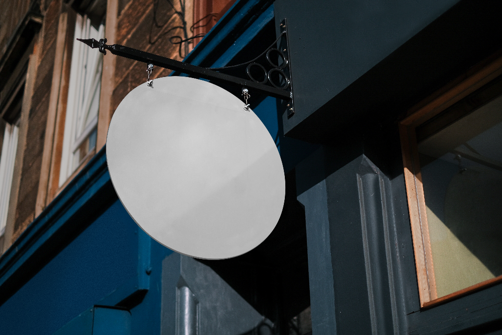 Sign 2126 — Hanging mockup surface