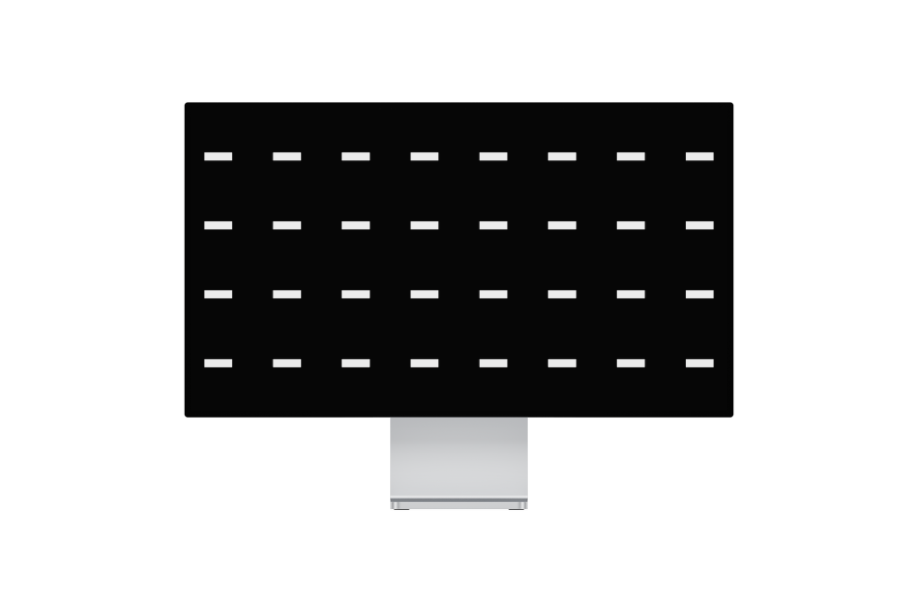 Display 2460 — XDR, 32-inch silver mockup surface