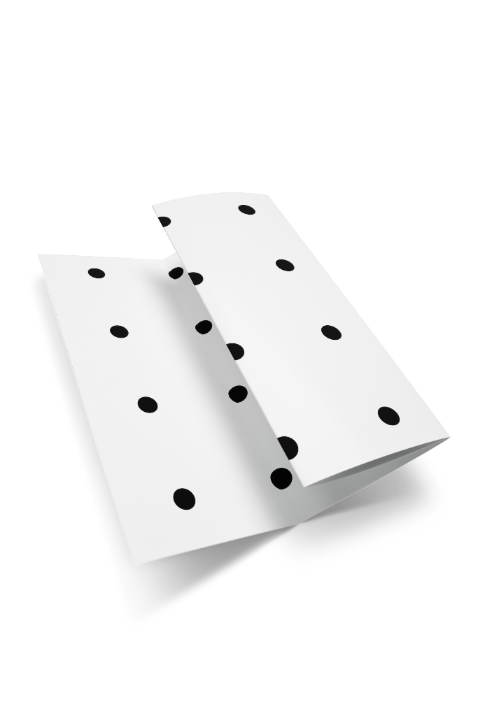 Brochure 0324 — Barrel fold, open mockup surface