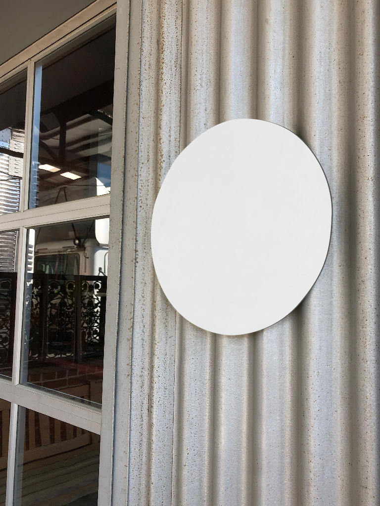 Sign 2266 — On building mockup surface