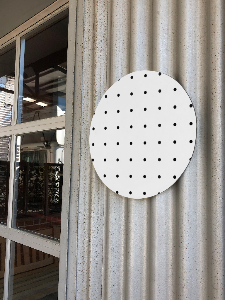 Sign 2266 — On building mockup surface