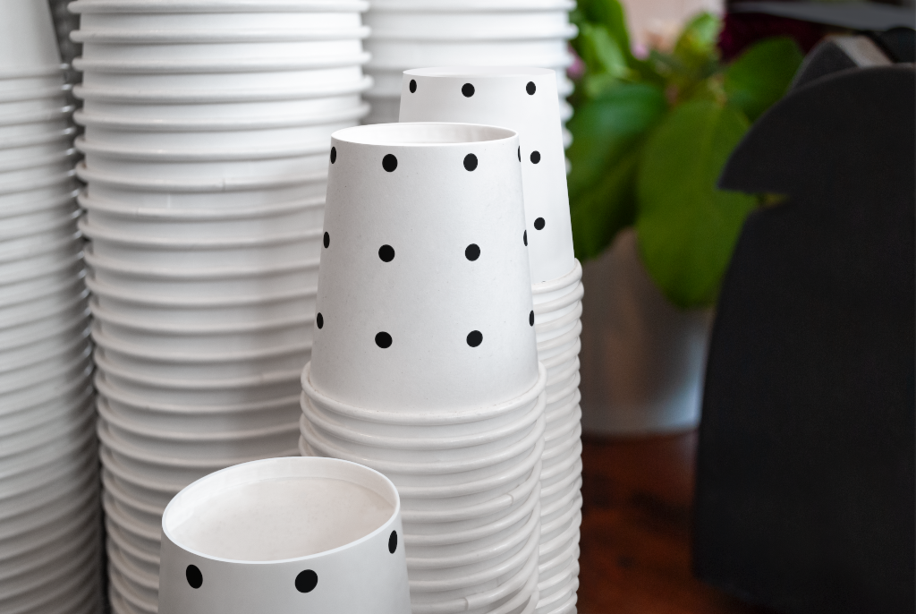 Cup 2046 — Stack on counter mockup surface