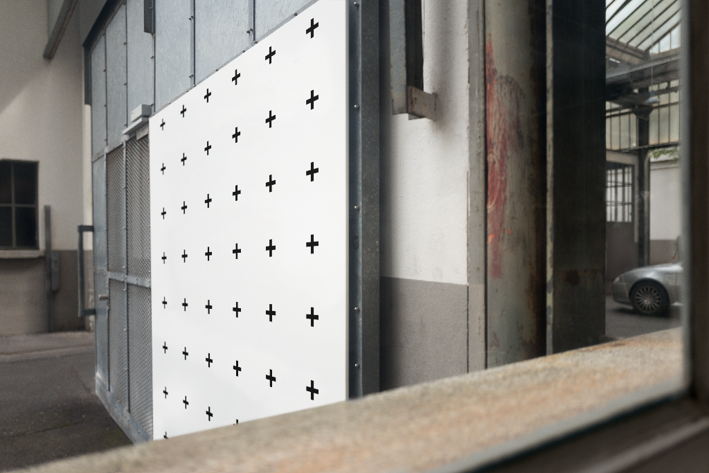 Sign 2105 — On wall mockup surface