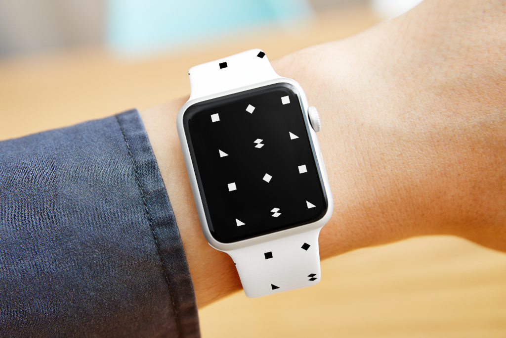 Display 0832 — Watch, on wrist mockup surface