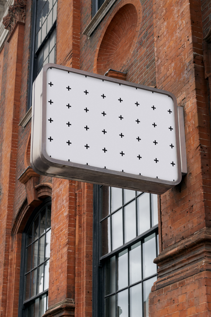 Sign 2298 — On building mockup surface