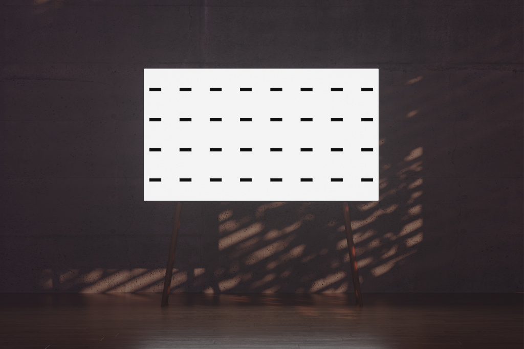 Display 2507 — TV, 55-inch, with wood legs mockup surface