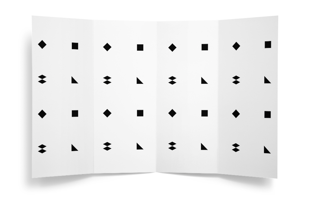 Brochure 0326 — Barrel fold, unfolded mockup surface