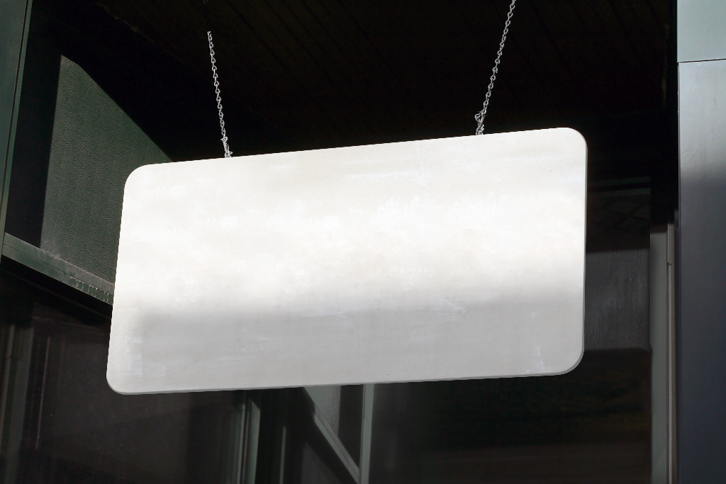 Sign 2124 — Hanging mockup surface