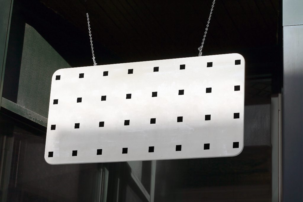 Sign 2124 — Hanging mockup surface