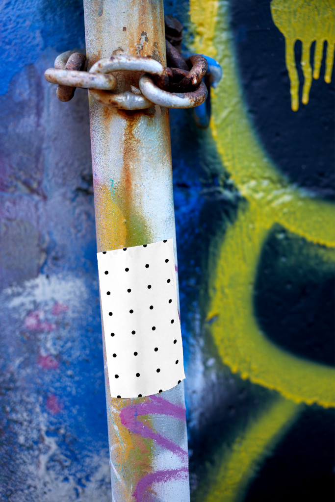 Sticker 1726 — On pole mockup surface