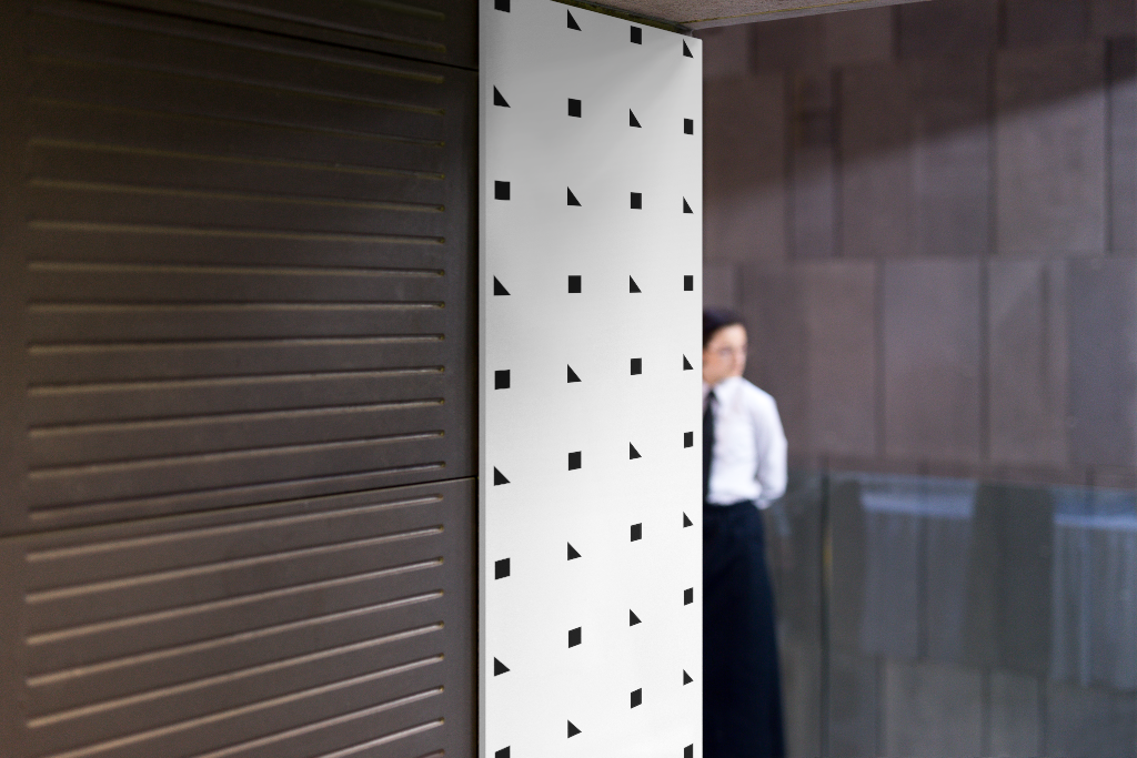 Sign 2138 — On wall mockup surface