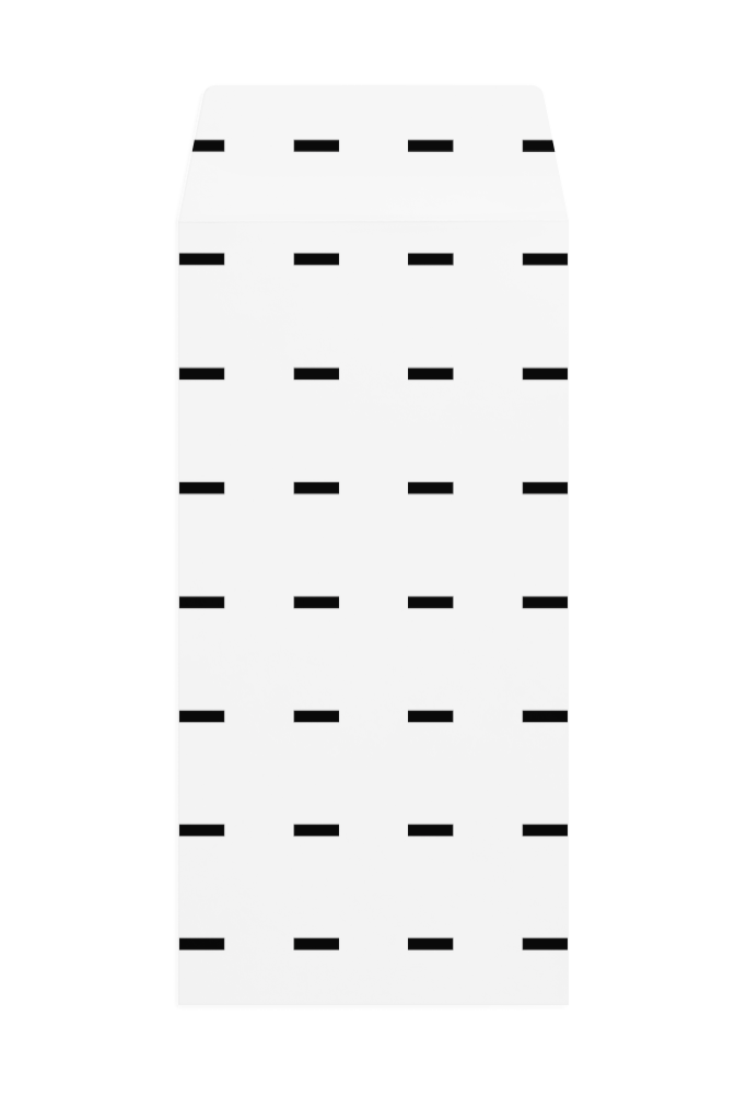 Envelope 1208 — Front, open mockup surface