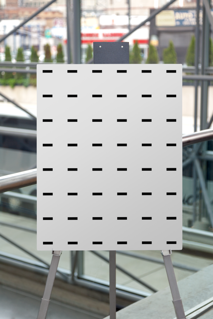 Sign 1601 — On easel mockup surface