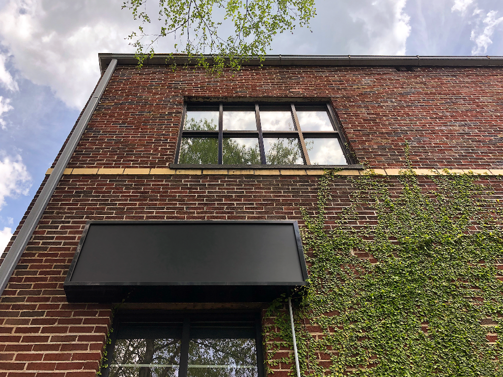 Sign 2098 — On building mockup surface