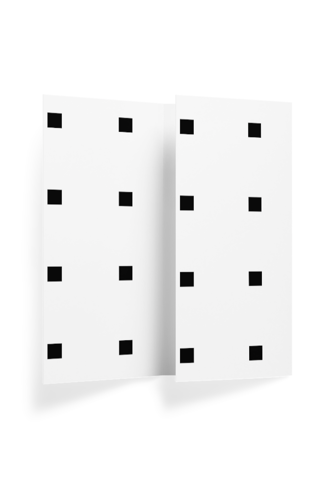 Brochure 1307 — Trifold, partially open mockup surface