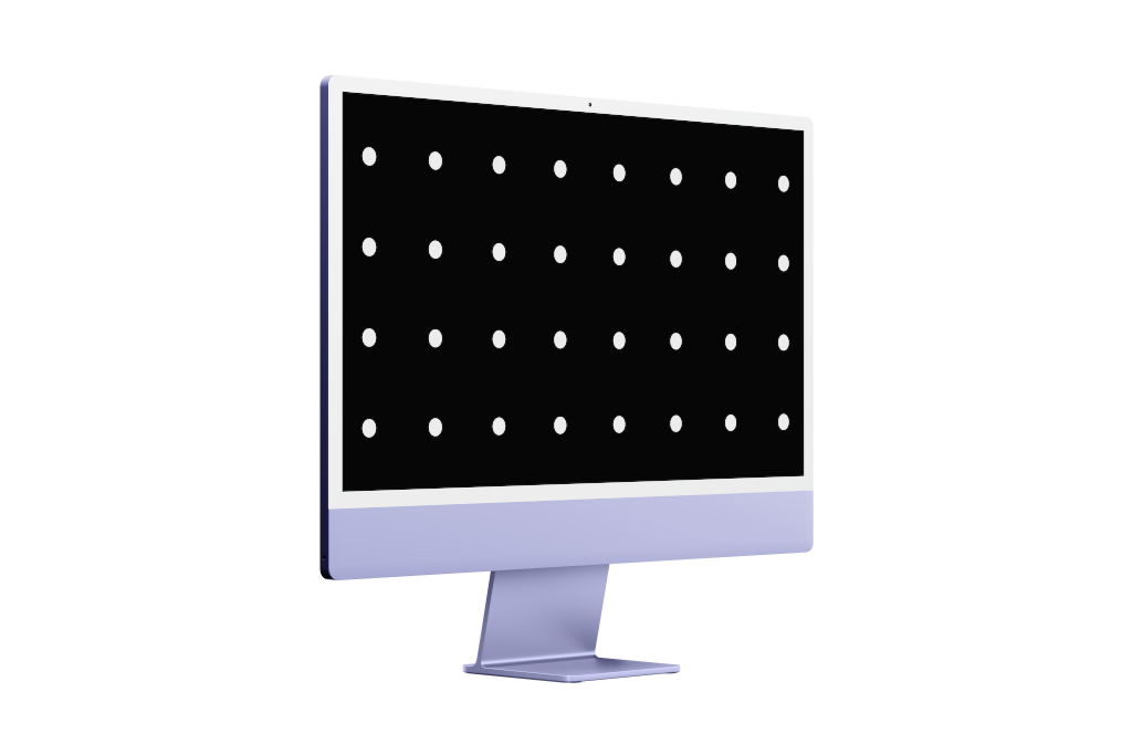 Display 2440 — 24-inch, purple mockup surface