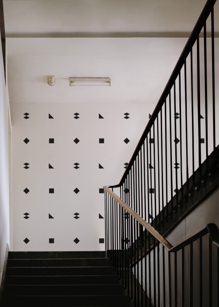 Wall 2263 — Stairwell landing mockup surface