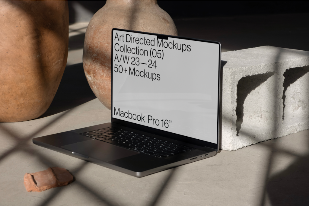 Macbook C05-060 — 16-inch laptop mockup surface