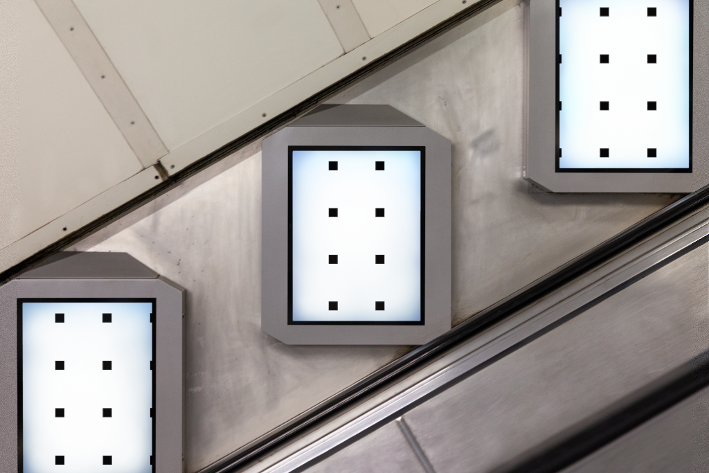 Display 1946 — On escalator wall mockup surface