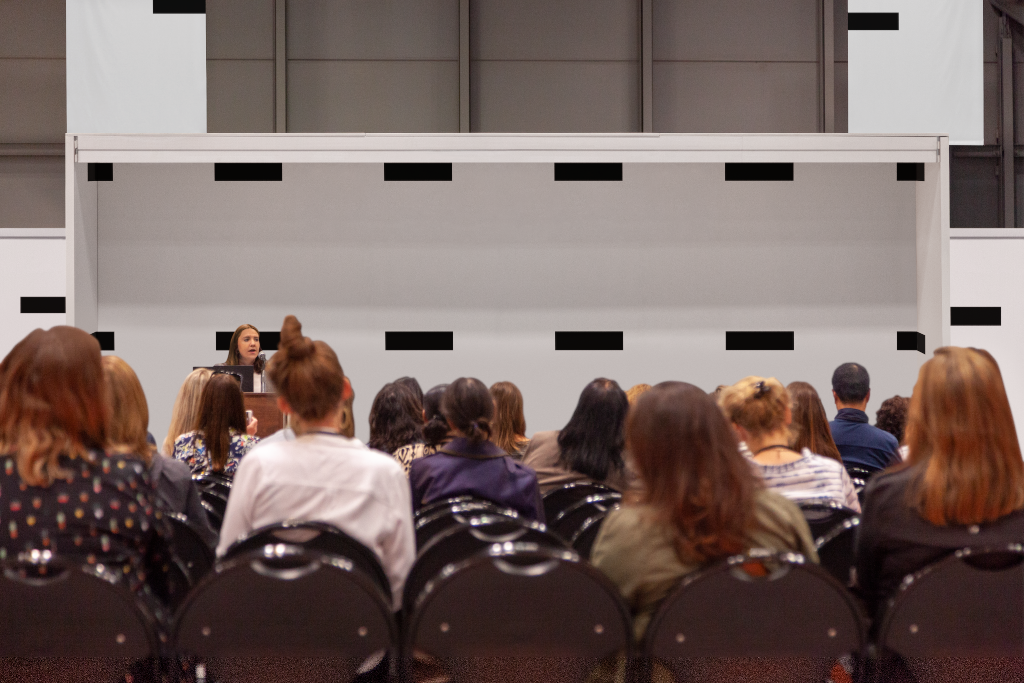 Wall 1381 — Presentation booth mockup surface