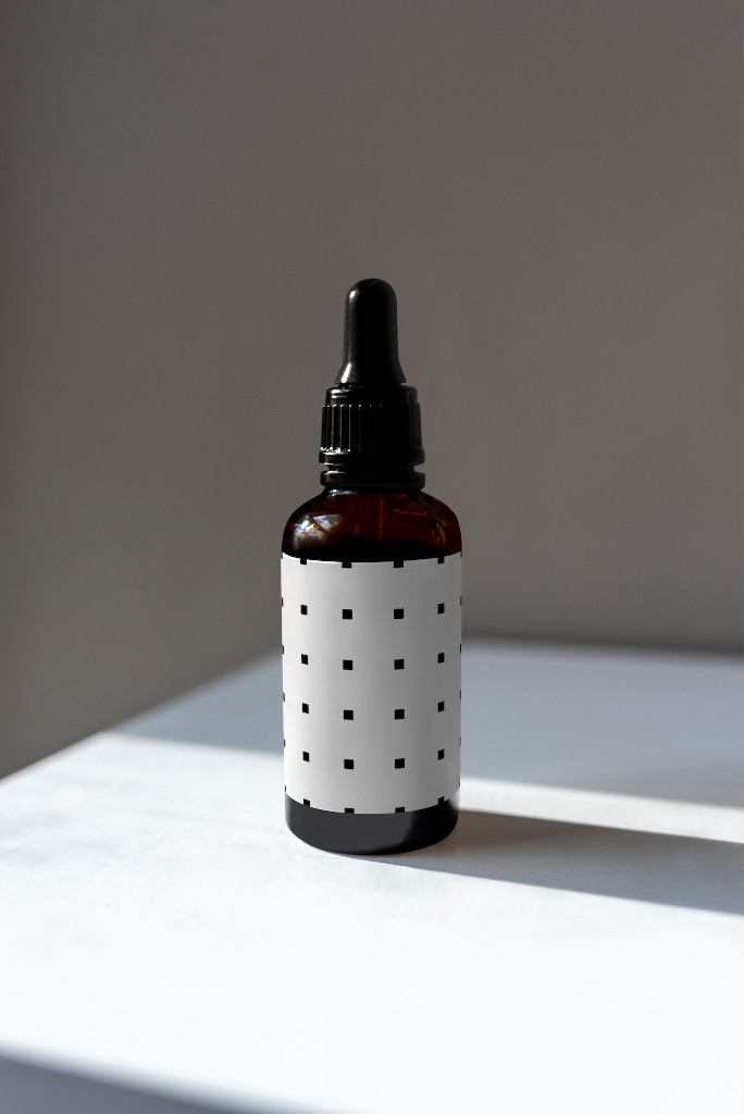 Bottle 2192 — Serum, with Label mockup surface