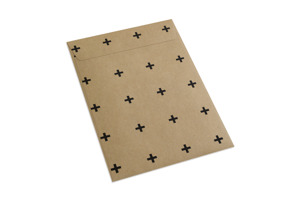 Envelope 1060 — Kraft, back with flap mockup surface