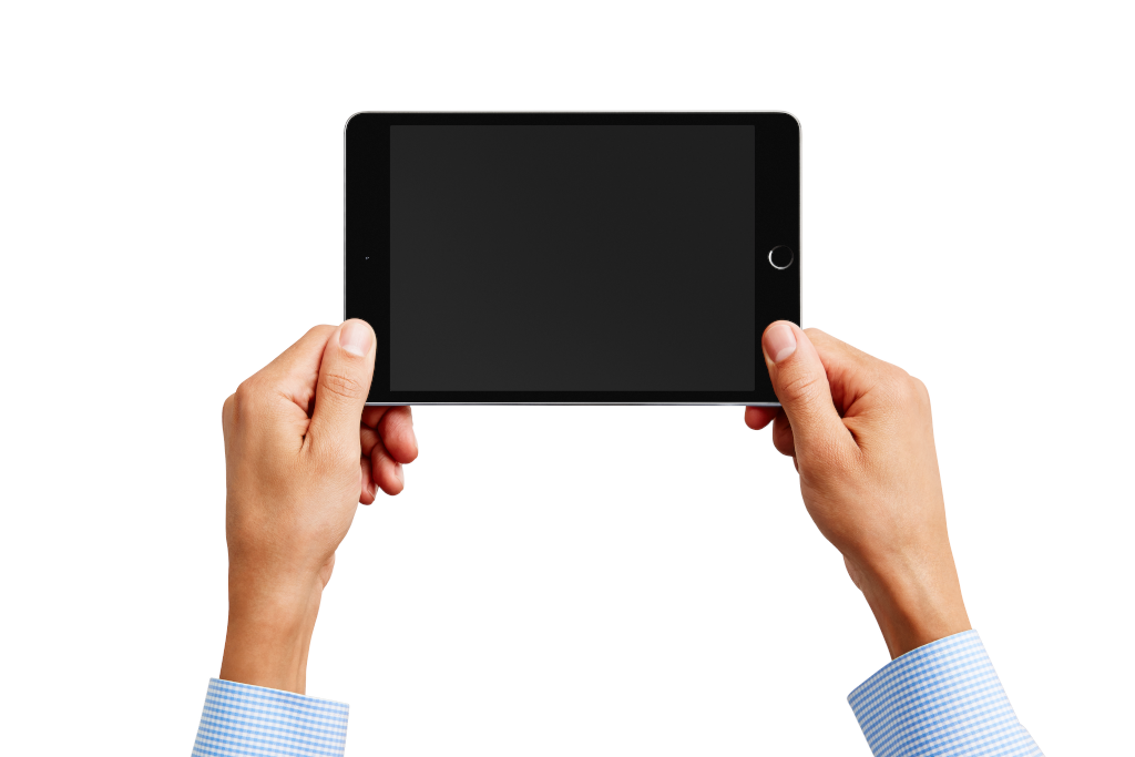 Display 0849 — Tablet, held mockup surface