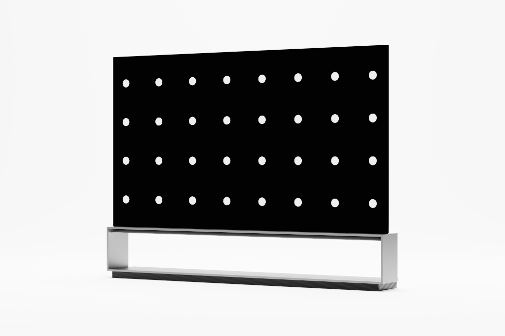 Display 2591 — TV, 88-inch, on stand mockup surface