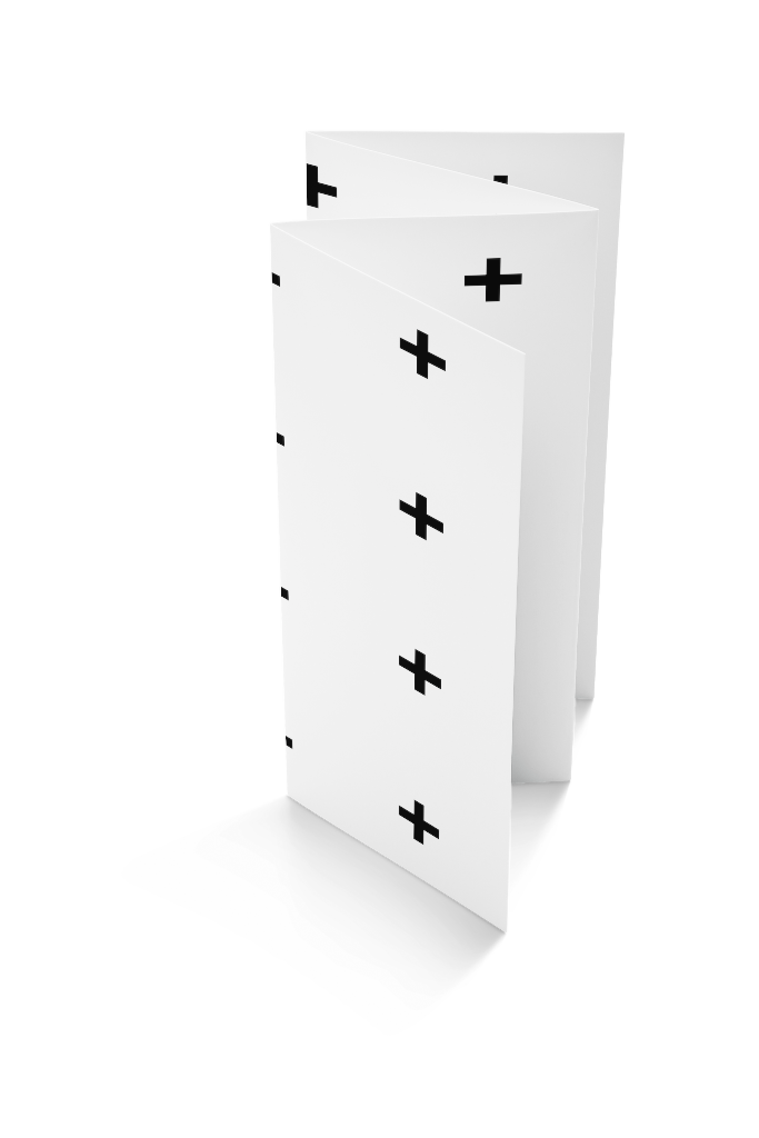 Brochure 0321 — Accordion fold, open mockup surface