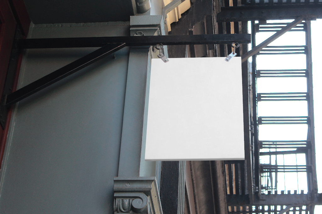 Sign 5194 — Hanging mockup surface